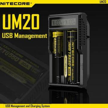 Nitecore UM20 USB Power LCD Intelligent Li-ion Battery Charger